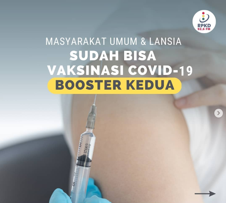 Masyarakat Umum dan Lansia Sudah Bisa Vaksinasi Covid-19 Booster Kedua