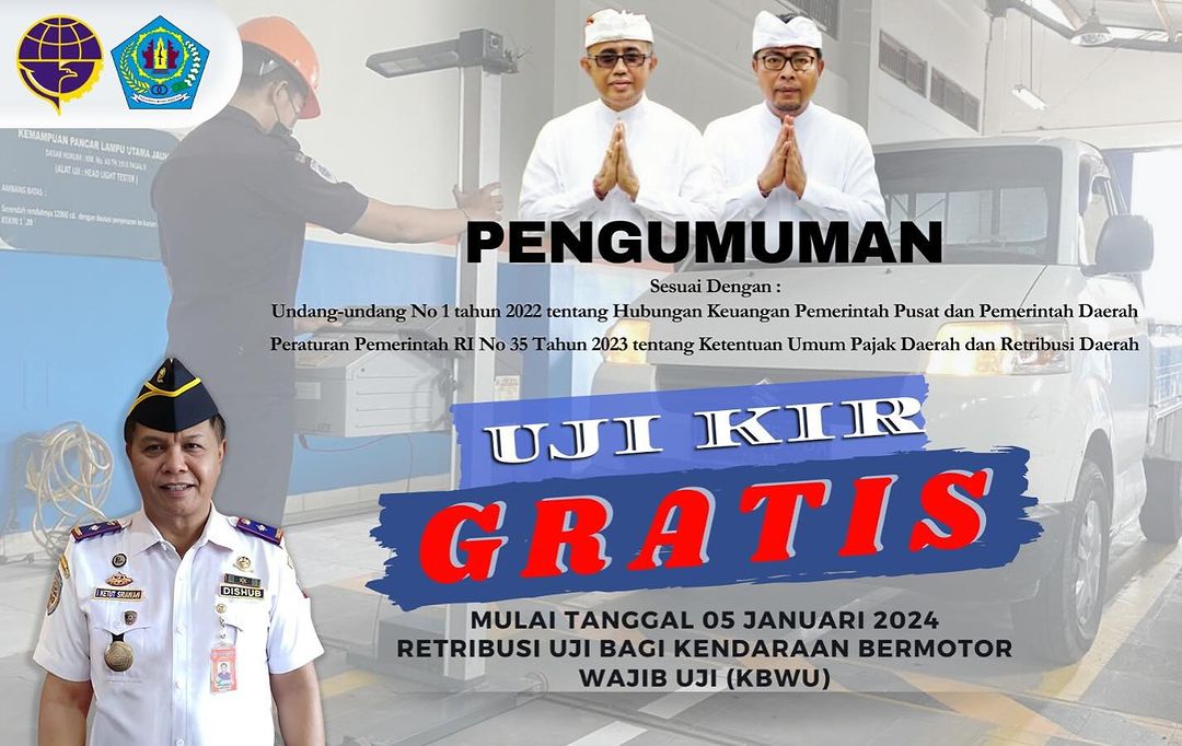 Denpasar Gratiskan Biaya Retribusi Uji Kir Kendaraan Bermotor